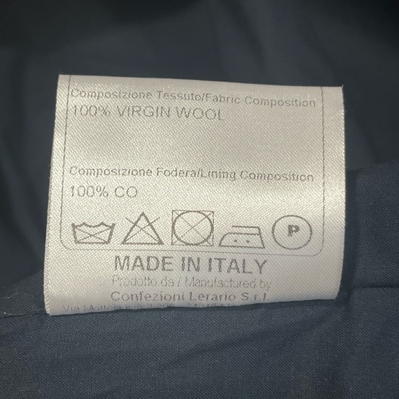 Tagliatore Double Breasted Wool Vest Navy Blue Size 48R Made in Italy - Picture 6 of 10